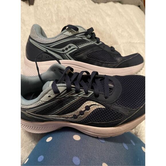 Saucony Cohesion Women's Blue Gray Lace Up Athletic Running Sneakers Size 7 - Picture 10 of 10